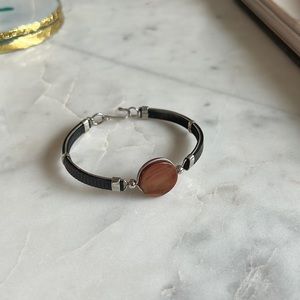 Brown and black bracelet.